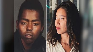 Woman screamed for help as the man who silently followed her shoved his way into her apartment before stabbing her slowly to death over 80 minutes; man sentenced