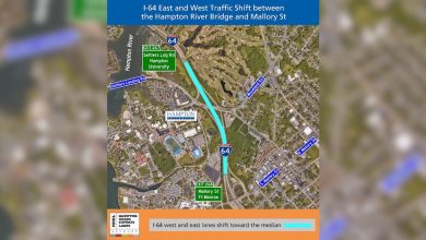 Long term lane changes announced for I-64 in Hampton during express lanes development