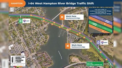Major traffic changes begin on I-64 in Hampton as westbound Hampton River Bridge opens