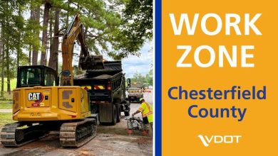 Hampton Park Boulevard will temporarily close for stormwater drainage and sidewalk improvements in Chesterfield County