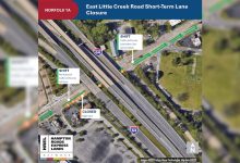 VDOT announces two day lane closure on East Little Creek Road for major drainage installation