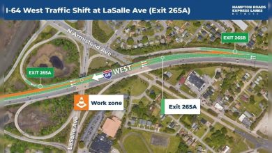Hampton drivers advised of upcoming I-64 west ramp closure as part of HREL construction project