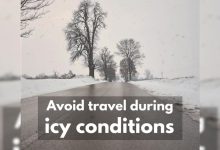 VDOT urges drivers to avoid travel across Fredericksburg District as clear ice creates dangerous road conditions